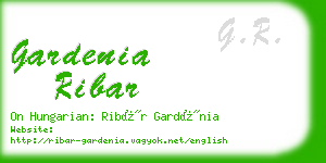 gardenia ribar business card